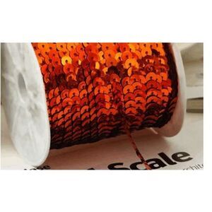1 Roll of Shiny Rust Orange Trim 100 Yards 6mm - Brand New